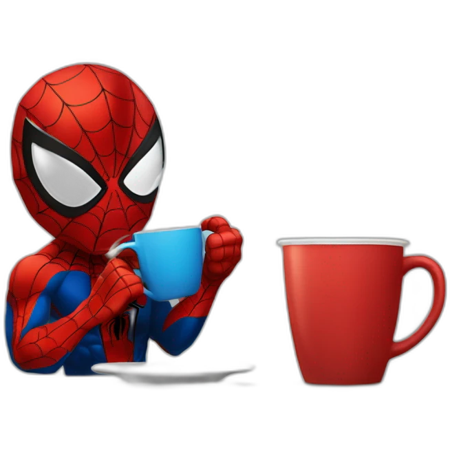 spiderman drinking coffee emoji