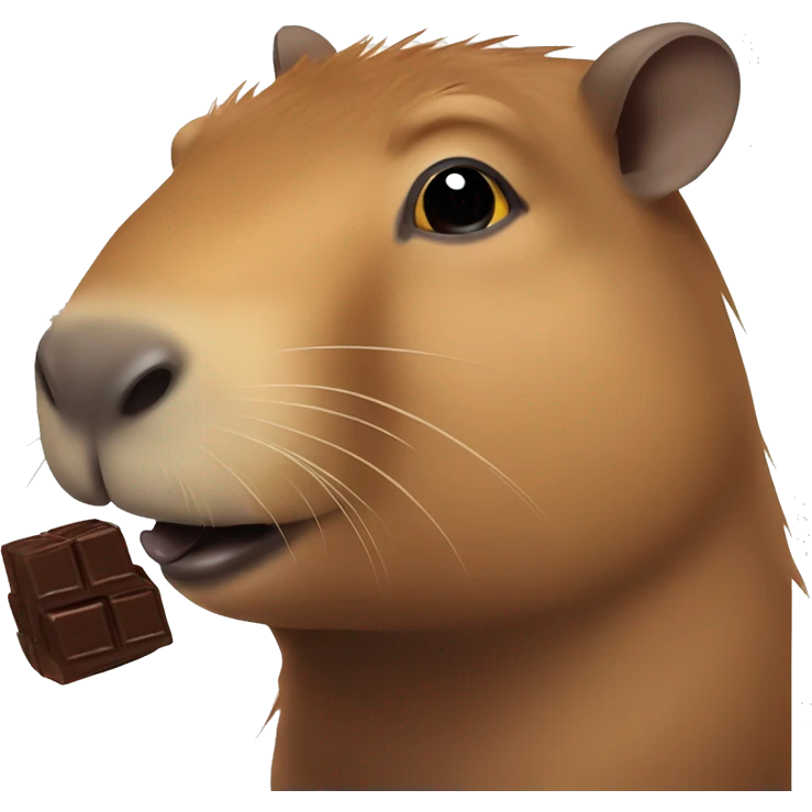 Capybara eating chocolate  emoji