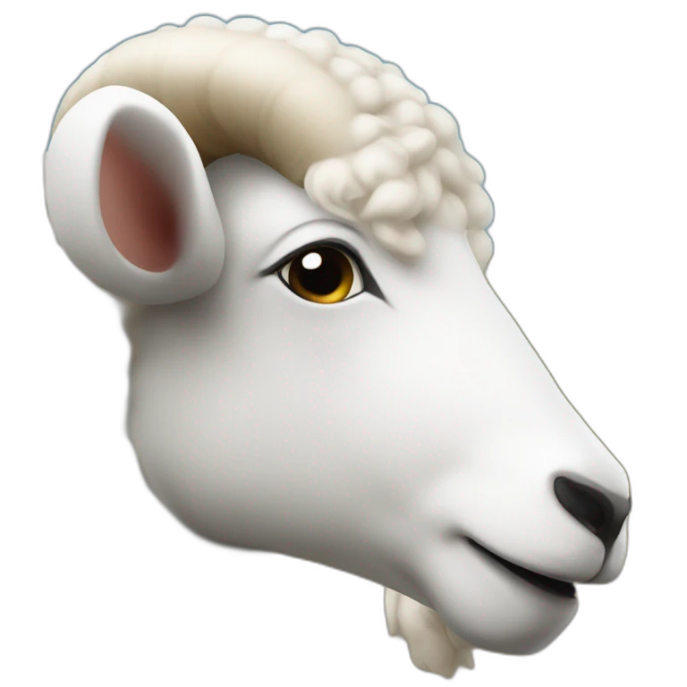 Un âne sur un mouton emoji