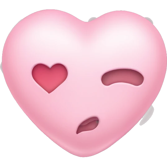 Light pink heart with kiss emoji