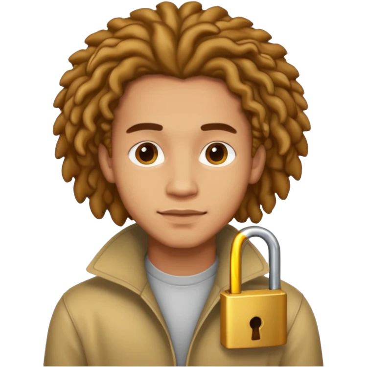 light skin man with locks emoji
