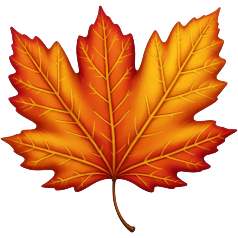 LEAF Falling FROM  tree with beautiful autumn colors, emoji
