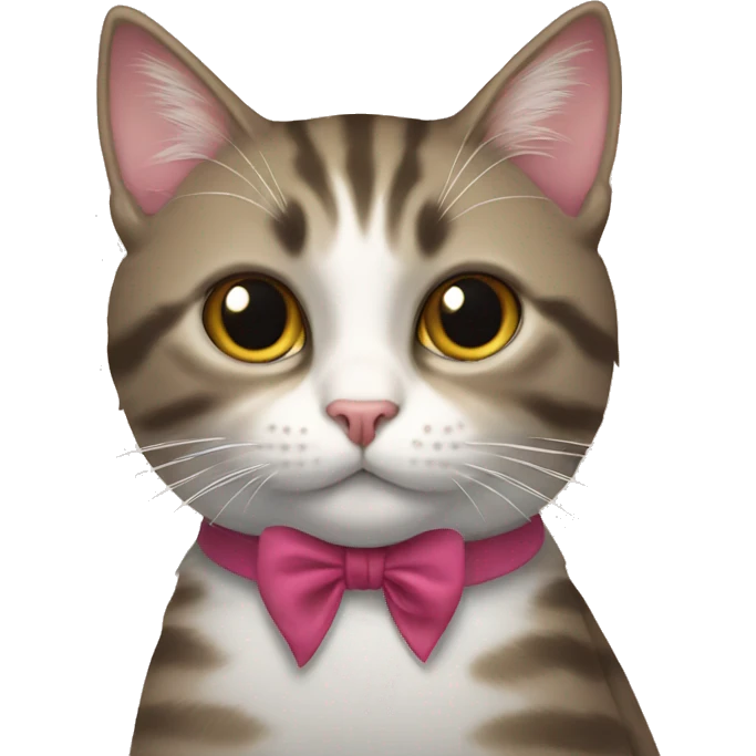 Cat and bow emoji