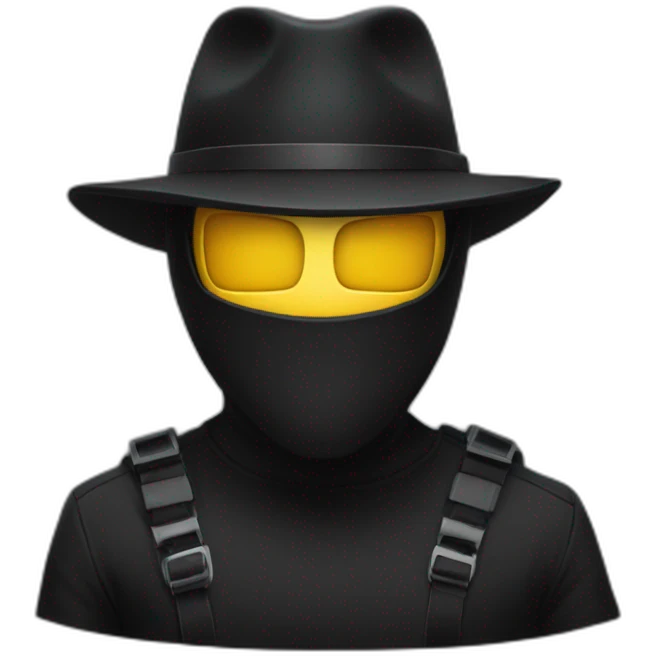 black hat hacker emoji