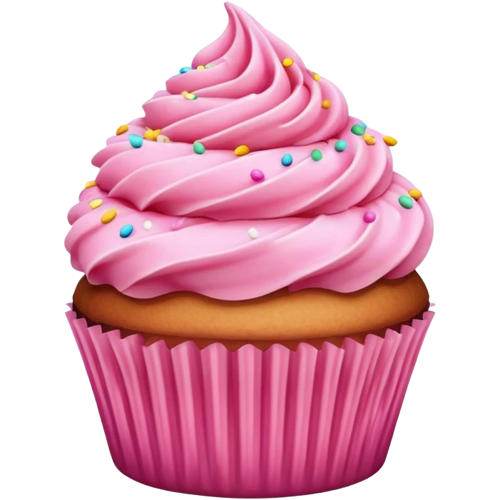 cupcake with pink icing emoji