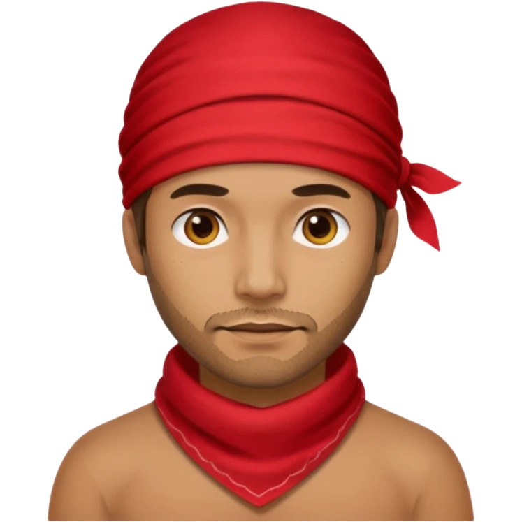 man with wearing red bandana emoji