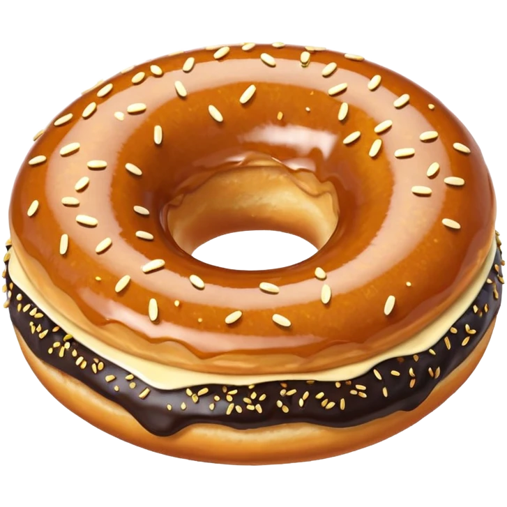 plain donut with sesame seeds emoji