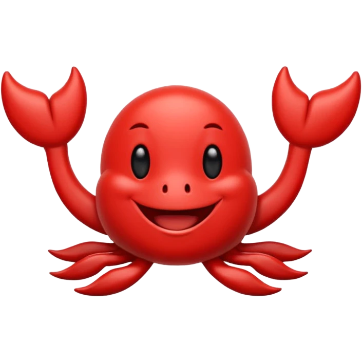Cangrejo dando las gracias emoji