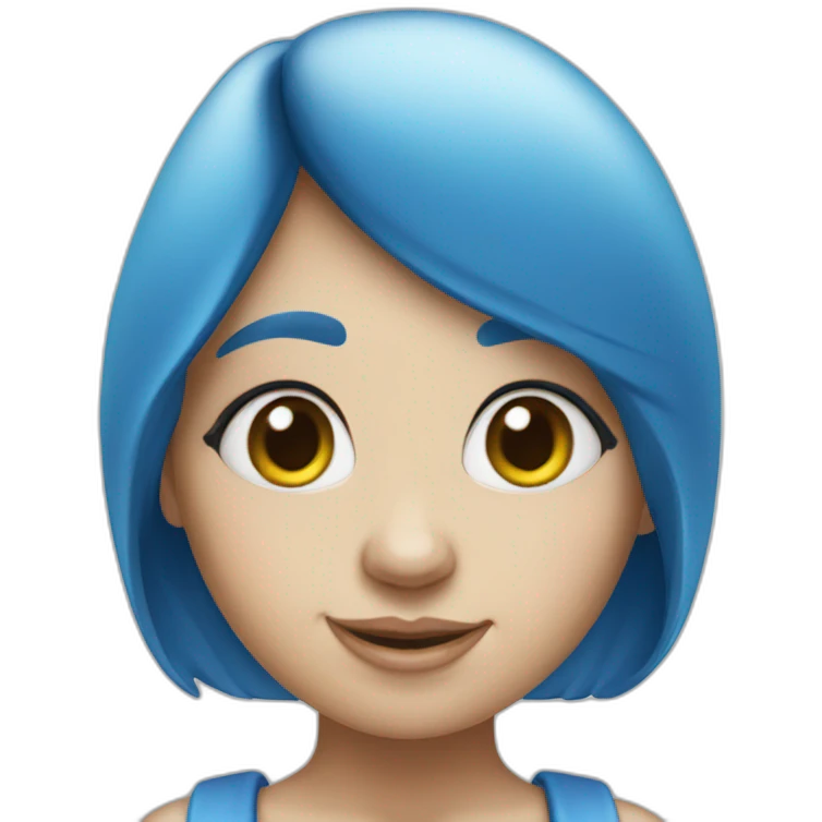 smurf girl emoji