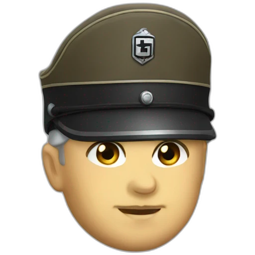 Nazi general kepi hat  emoji