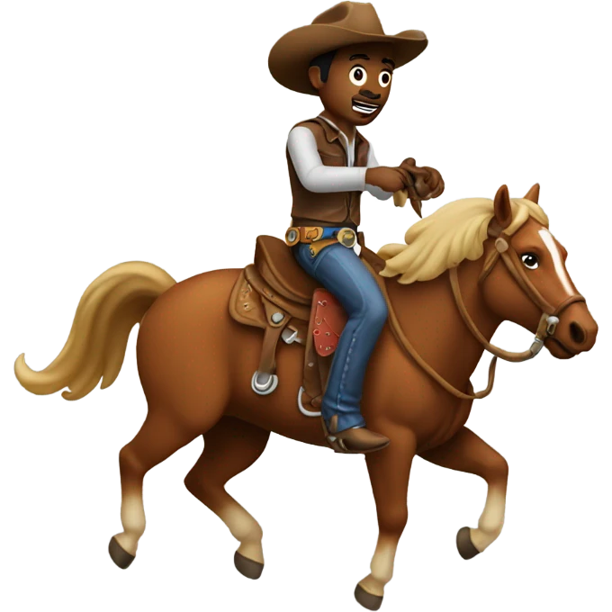 Cowboy riding a bronco emoji