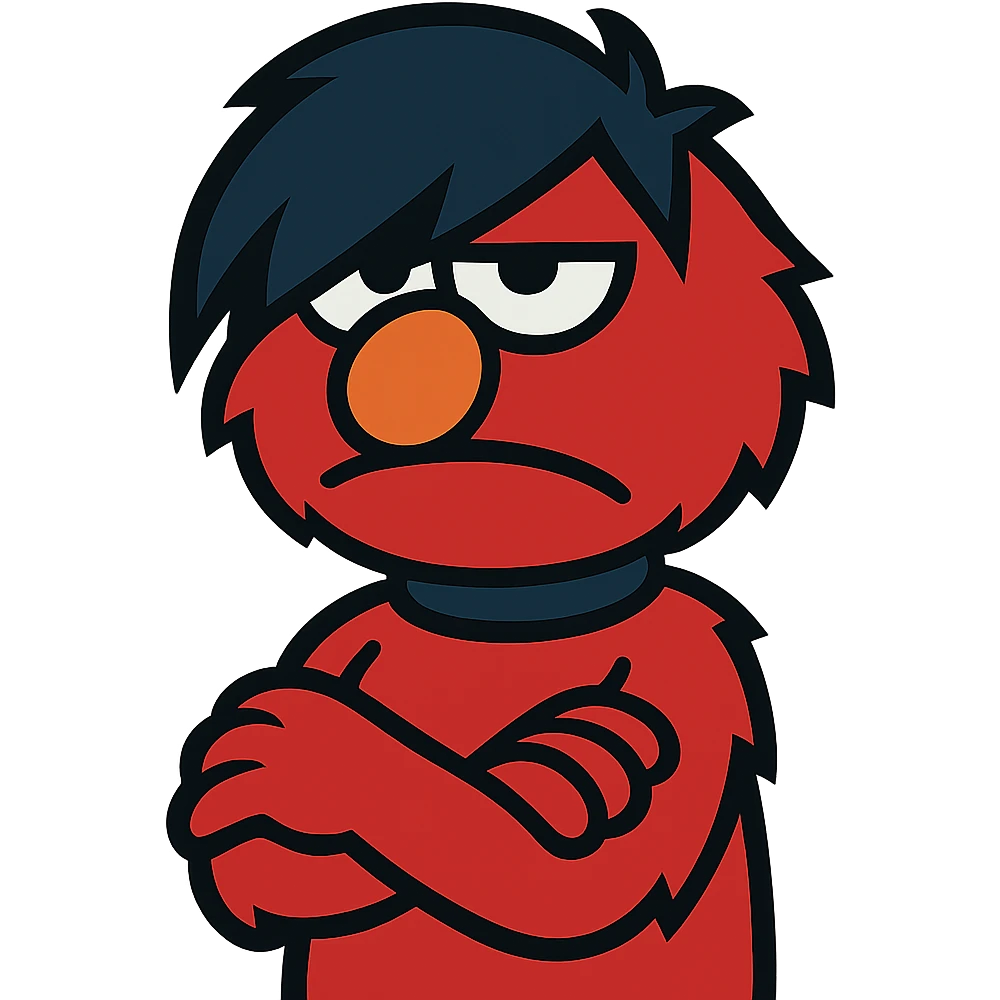 annoyed emo Elmo emoji