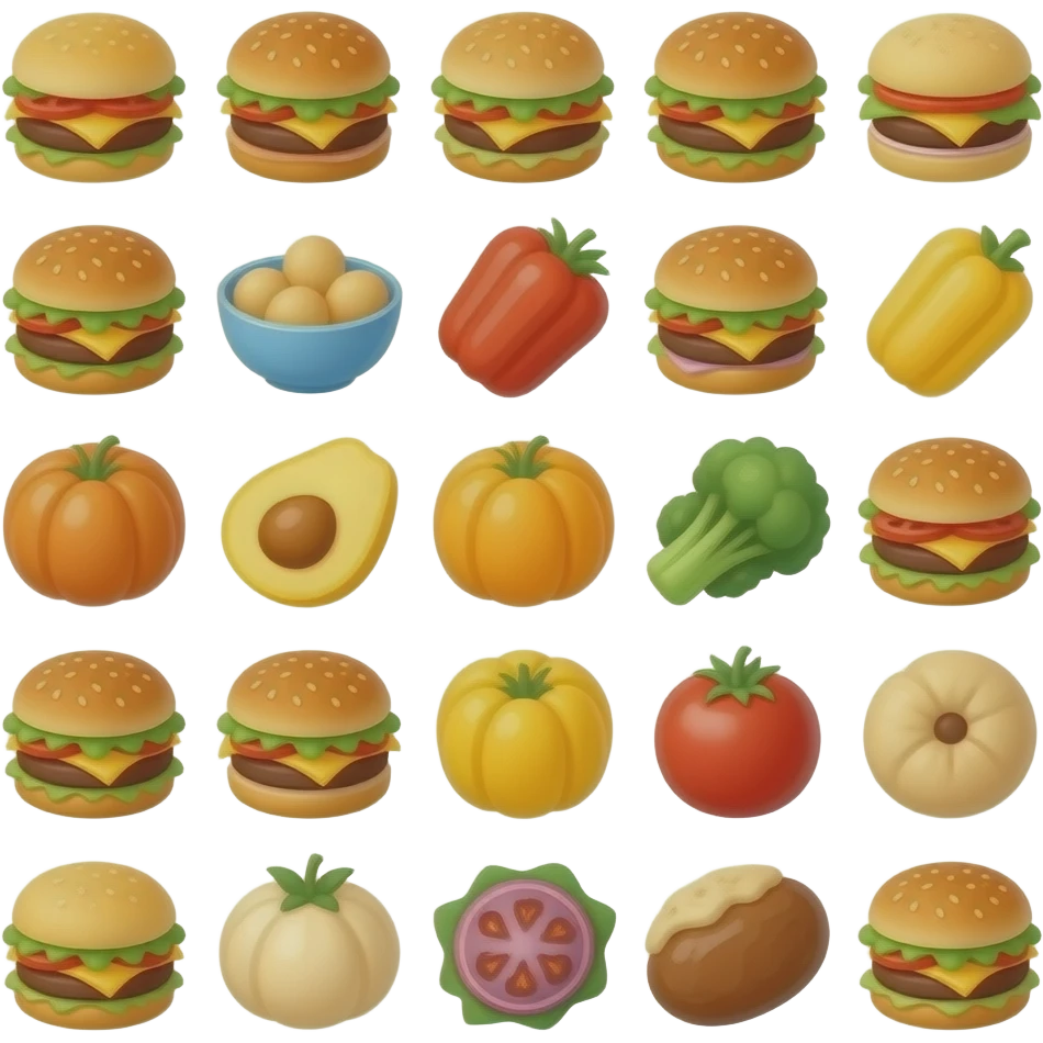Lista de alimentos enumerada emoji