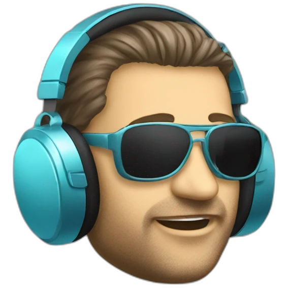 techno music producer rave headphones emoji