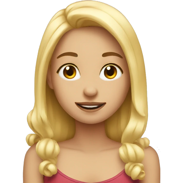 Blonde girl in love  emoji