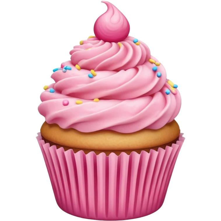 Cupcake with pink icing emoji