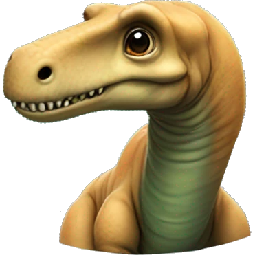 Diplodocus in an astronaut suit face  emoji