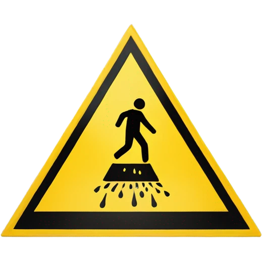 Caution: WET FLOOR sign  emoji