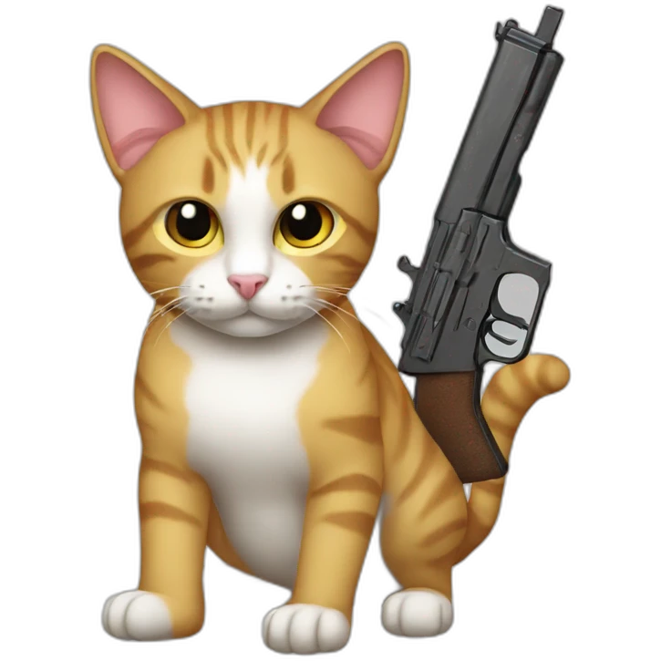 gun Cat  emoji
