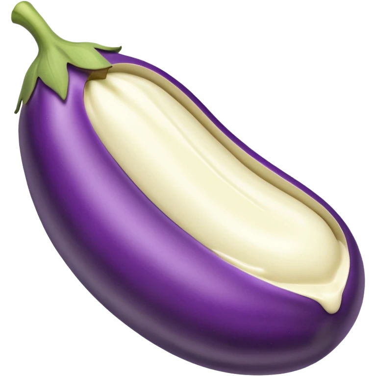 White chocolate dipped eggplant emoji