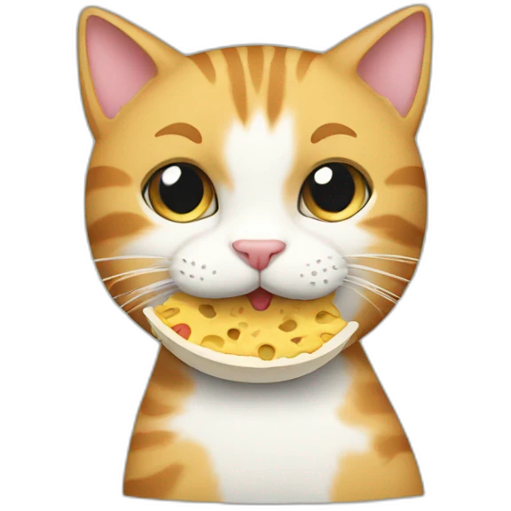 Cat eating a cat emoji