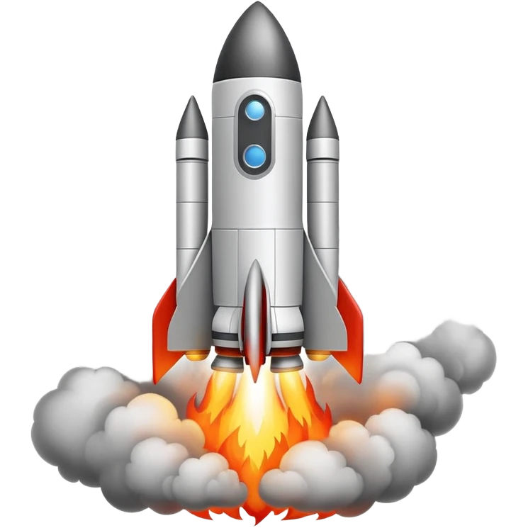 rocket blasting off into space emoji