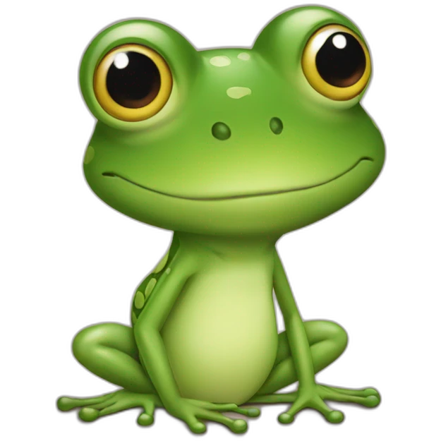 frog following in love emoji