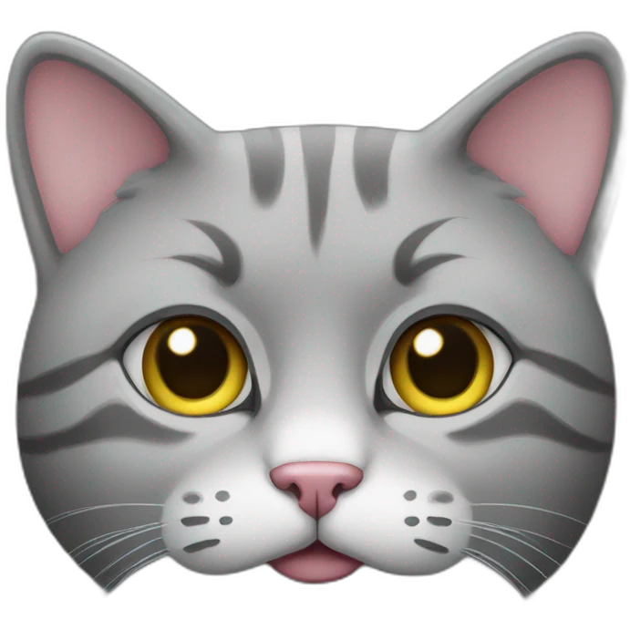 Cat-grey-fat emoji