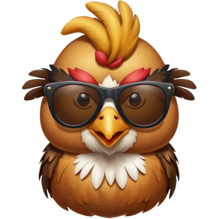 Chicken with sunglasses emoji