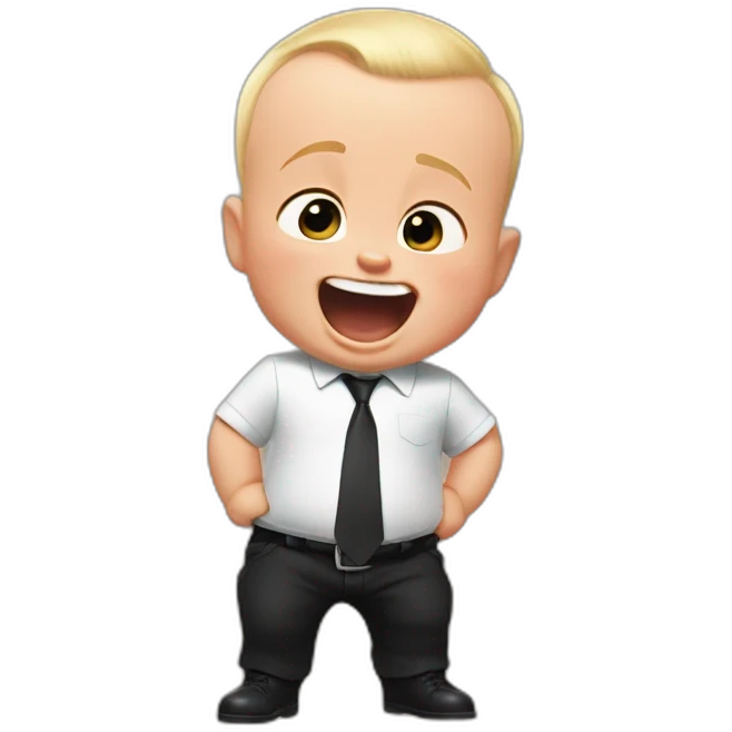 the boss baby is laughing really loud emoji