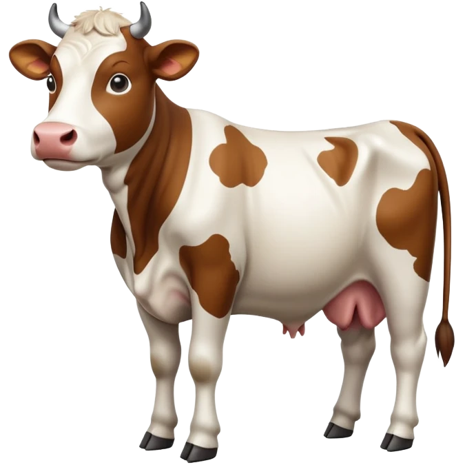 cinematic-[brown and white cow]-realistic-full-body-standing-emoji,-tail-flicking-lazily,-head-tilted-dramatically,-sleek-[brown and white]-coat,-simplified-yet-realistic-focused-features,-highly-detailed,-glowing-with-an-almost-sarcastic-glow emoji