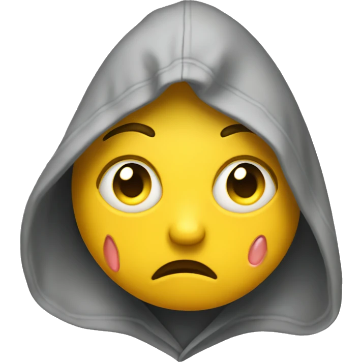 Yellow Emoji crying with heart eyes in a hoodie emoji