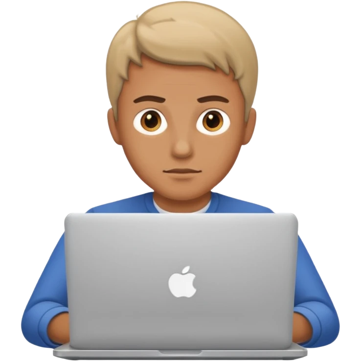 man work to laptop emoji