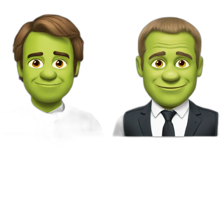 Shrek et Macron emoji