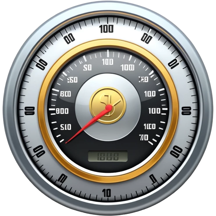 speedometer with a dollar coin in the center emoji