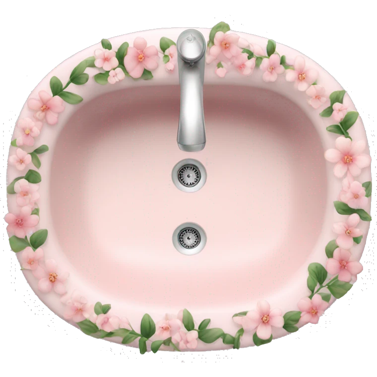 Light pink floral sink emoji