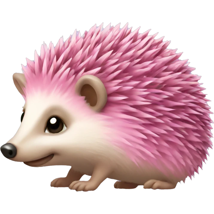 Hedgehog pink emoji