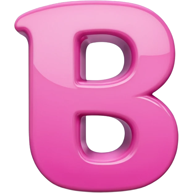 mix color pinks 3d letter p emoji