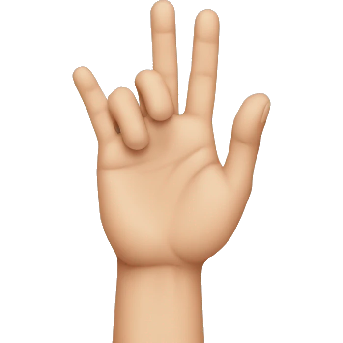 Hand with thumb ans annular lowered  emoji