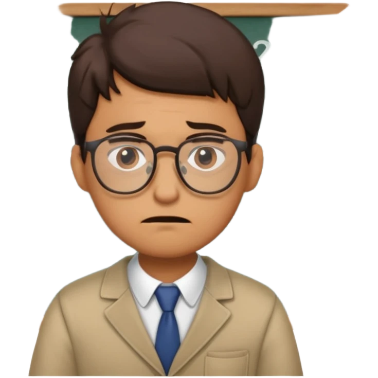 super stressed out guy doing math emoji