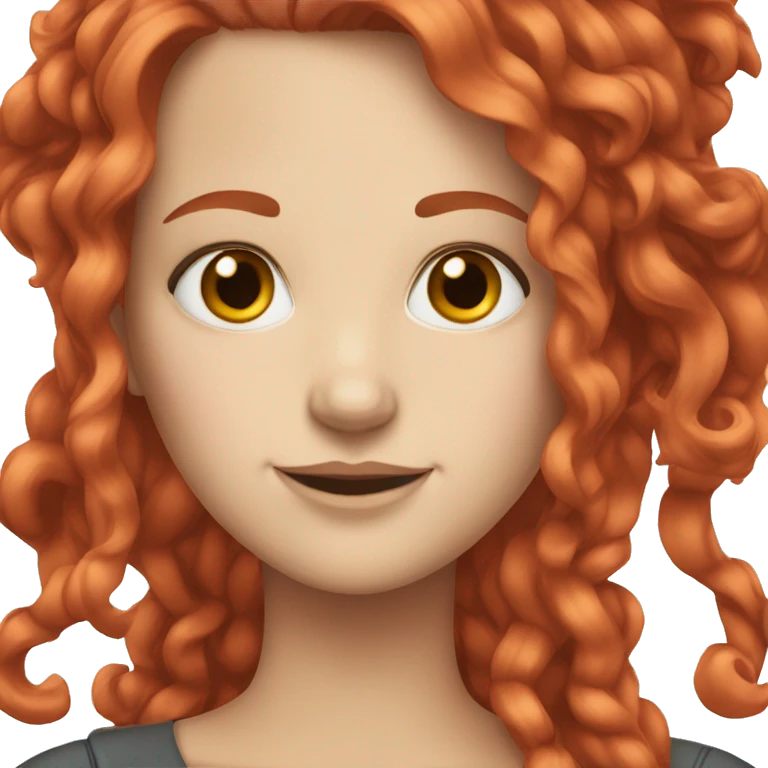 white girl with red hair emoji