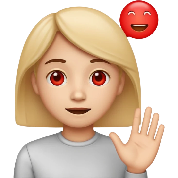 digital assistant emoji with a friendly face and a subtle error notification such as a red dot or exclamation mark, communicating its ability to make errors emoji