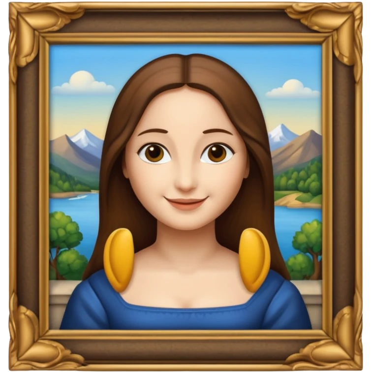Mona Lisa inside of a picture frame  emoji