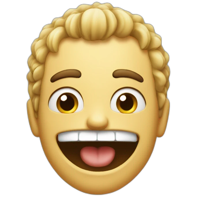 Crazy man feeling happy, in love and sick emoji