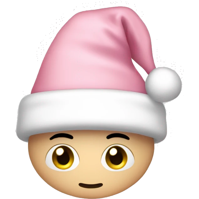 light pink santa hat emoji