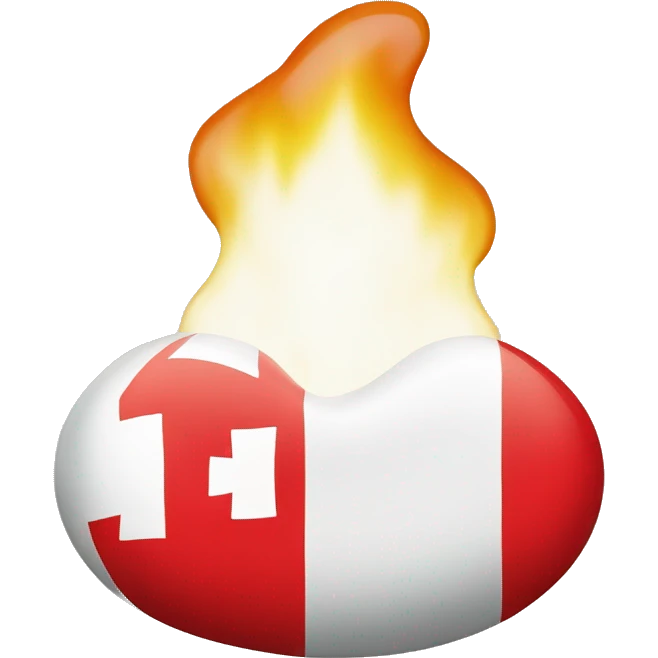 Hearth with a swiss flag emoji