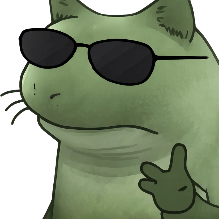 Cat with sunglasses emoji