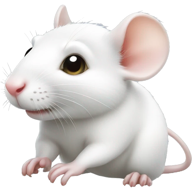 Cute white rat  emoji