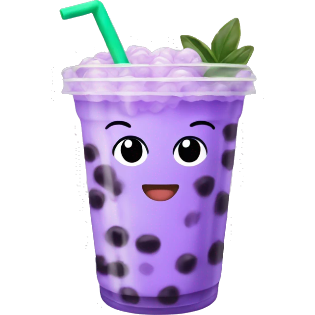 Lilac boba tea emoji