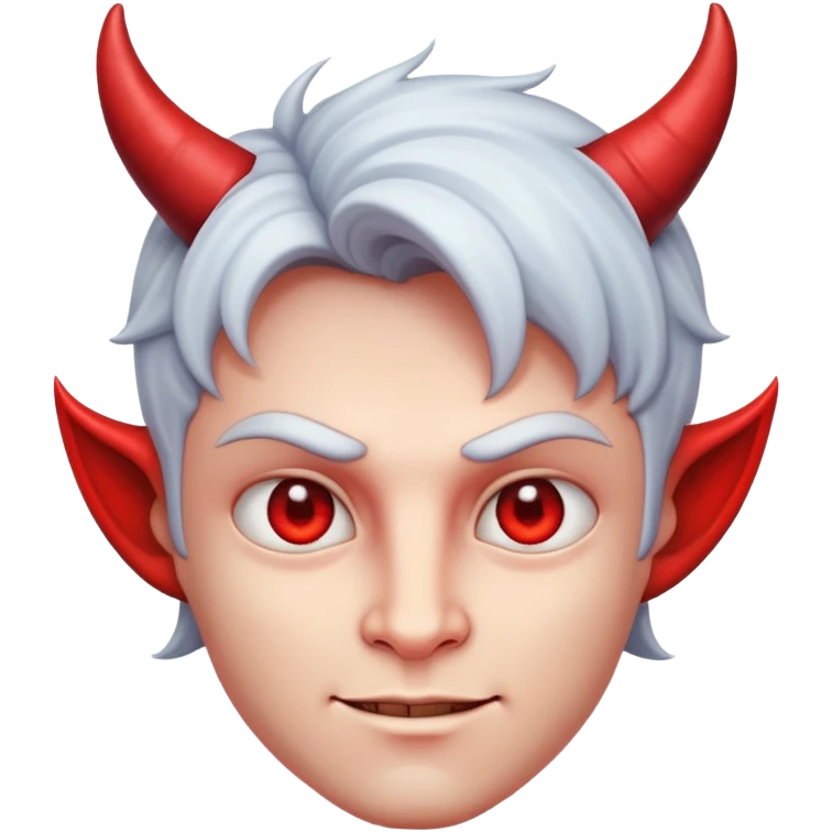 Innocent face with devil horns emoji
